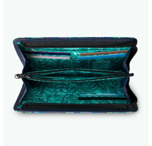 Portefeuille Cabaïa WAL L MANAUS, couleur Manaus( Bleu), ouvert