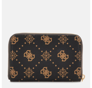 Portefeuille Guess logo 4G Silia SWGP989014 ESL couleur Marron foncé, vue de dos