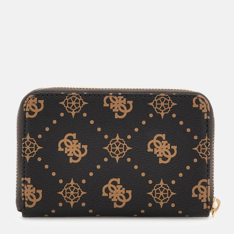 Portefeuille Guess logo 4G Silia SWGP989014 ESL couleur Marron foncé, vue de dos Portefeuille Guess logo 4G Silia SWGP989014 ESL couleur Marron foncé, vue de dos