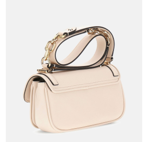 Petit sac bandoulière Guess lisse Dea HWBG799379 OFF couleur Crème, vue de dos
