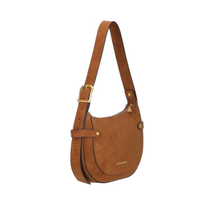 Sac épaule Arthur&Aston en croûte de cuir Madalena A218-02 COGN couleur Cognac, vue de profil