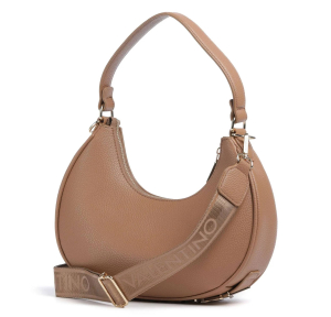 Sac porté épaule Valentino Bags effet grainé Shelby VBS90A07GRA 004, couleur Beige, vue de profil