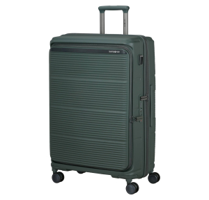 Valise Samsonite 4 roues extensible Paralux 156526 1633, couleur Vert olive, vue de profil