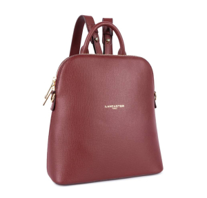 Sac à dos Lancaster effet grainé Sierra Jia 538-006 BOR couleur Bordeaux, vue de profil