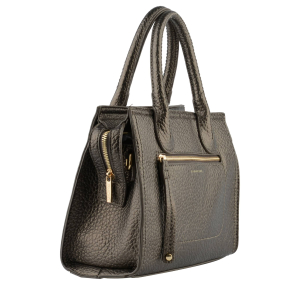 Sac à main Francinel effet grainé Myriam 292514 MET, couleur Métallisé, vue de profil