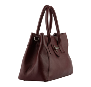 Sac à main Francinel en cuir Gwendoline 22935 BOR couleur Bordeaux, vue de profil