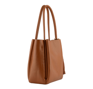 Sac porté main Francinel en cuir Helena  22945 CAM couleur Camel, vue de profil