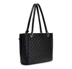 Sac cabas Guess effet matelassé Idra Noel HWGG815725 BLA couleur Noir, vue de dos