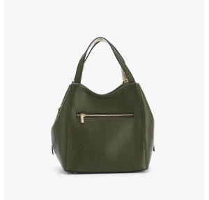 Sac à main Lollipops effet grainé Roselaine S300940-3, couleur kaki, vue de dos