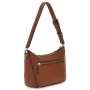 Sac bandoulière Guess zippé Gregoria HWBG8546170COG, couleur cognac, vue de profil Sac bandoulière Guess zippé Gregoria HWBG8546170COG, couleur cognac, vue de profil