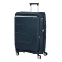 Valise Samsonite 4 roues extensible Paralux 156526 1552, couleur Bleu marine foncé, vue de profil Valise Samsonite 4 roues extensible Paralux 156526 1552, couleur Bleu marine foncé, vue de profil
