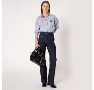 Sac porté main Gerard Darel Le 24H en cuir froissé DAS01Y4179100 Noir porté