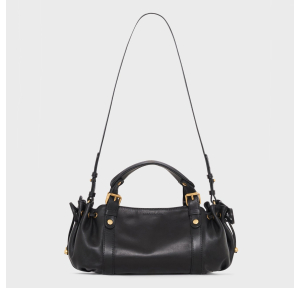 Mini sac à main Gerard Darel Le 12H en cuir lisse DCS73F4109100 Noir avec bandoulière