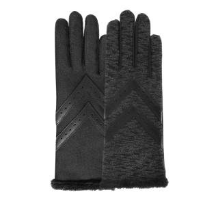 Gants Isotoner compatibles écrans tactiles résistant à l'eau Smartouch 85304 AAG, couleur Noir, vue de dos