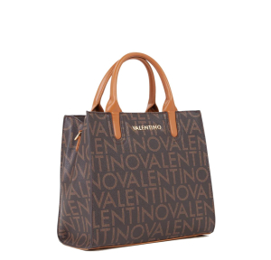 Sac cabas Valentino Bags imprimé logo Regina Re VBS9IS04 N06, couleur Marron, vue de profil
