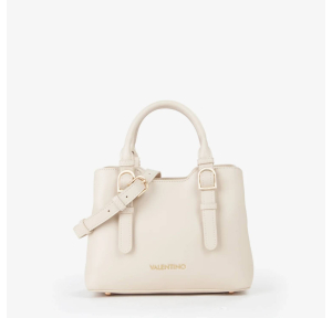 Sac à main Valentino Bags Winnie Re VBS9E304 991, couleur Écru, vue de face avec bandoulière supplémentaire