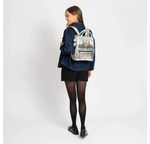 Petit sac à dos Cabaïa Adventurer S édition limitée de Noël Monte Carlo argenté porté