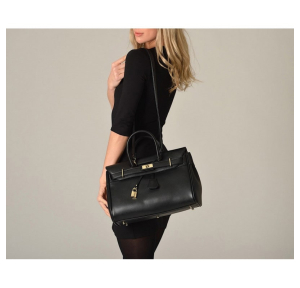 Sac à main Mac Douglas Pyla Meryl XS similicuir lisse MERY-PYLA-XS-CS01 Noir porté sur l'épaule