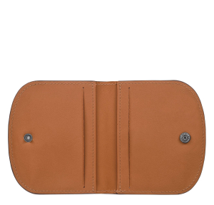 Porte-cartes Longchamp en cuir Le Pliage Xtra 30047987 M19 couler Cajou, ouvert