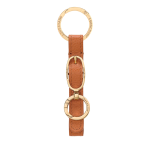 Porte-clés Longchamp en cuir Le Foulonné 36108021 490 couleur Ambre