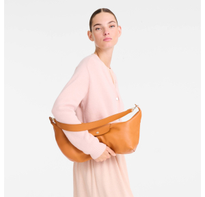 Sac porté épaule Longchamp Le Pliage Xtra 10349HIS 490 couleur Ambre, porté mannequin