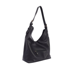 Sac porté épaule Mac Douglas en cuir Erica Romy ERICAMVG01M, couleur Noir, vue de profil