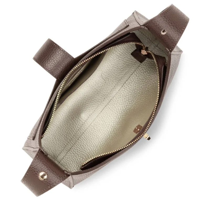 Sac hobo Lancaster porté main Foulonné Double 470-60 MAR/CH Marron - In - Or pâle, ouvert Sac hobo Lancaster porté main Foulonné Double 470-60 MAR/CH Marron - In - Or pâle, ouvert