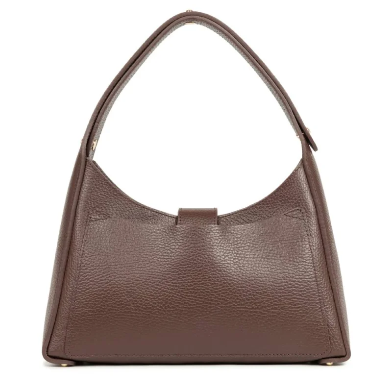 Sac hobo Lancaster porté main Foulonné Double 470-60 MAR/CH Marron - In - Or pâle, vue de dos Sac hobo Lancaster porté main Foulonné Double 470-60 MAR/CH Marron - In - Or pâle, vue de dos