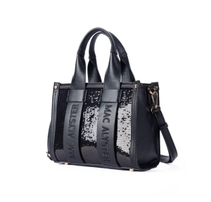 Petit sac sequins Mac Alyster Capsule Clover KSI-2352-NR, couleur Noir, vue de profil