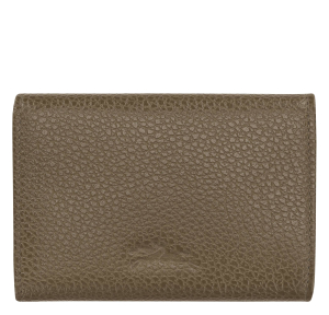 Portefeuille compact Longchamp effet grainé Le Foulonné 30058021 M17, couleur Câpre, vue de dos