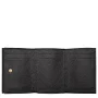 Portefeuille compact Longchamp effet grainé Le Foulonné 30058021 001, couleur Noir, ouvert Portefeuille compact Longchamp effet grainé Le Foulonné 30058021 001, couleur Noir, ouvert