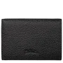 Portefeuille compact Longchamp effet grainé Le Foulonné 30058021 001, couleur Noir, vue de dos Portefeuille compact Longchamp effet grainé Le Foulonné 30058021 001, couleur Noir, vue de dos