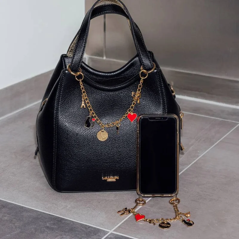 Sac à main Lollipops effet grainé Roselaine S300940-1, couleur Noir Sac à main Lollipops effet grainé Roselaine S300940-1, couleur Noir