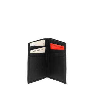 Porte-cartes Arthur Aston plié en cuir Ange 2528-119 NOIR couleur Noir, ouvert