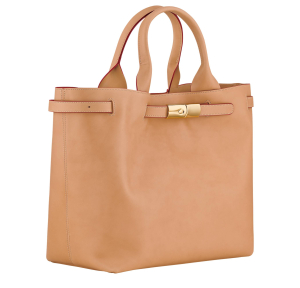 Sac à main Longchamp en cuir Le Smart 10327HIU 514 couleur Végétal, vue de profil