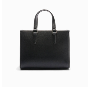 Sac à main Lacoste en cuir grainé NF5150EG 000, couleur Noir, vue de dos
