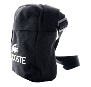 Sac porté travers vertical Lacoste NU5181ZT 000 noir, vue de profil