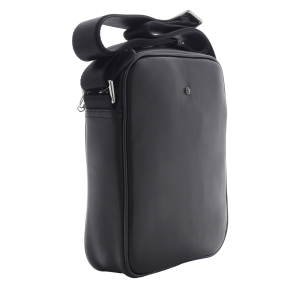 Sacoche David William en cuir D61513NR, couleur Noir, vue de profil