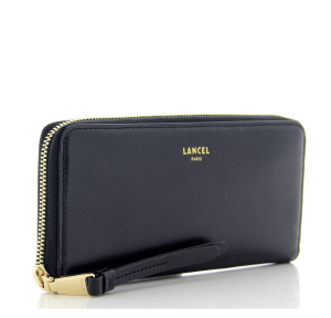 Portefeuille long Lancel en cuir lisse A13843 JZ, vue de profil