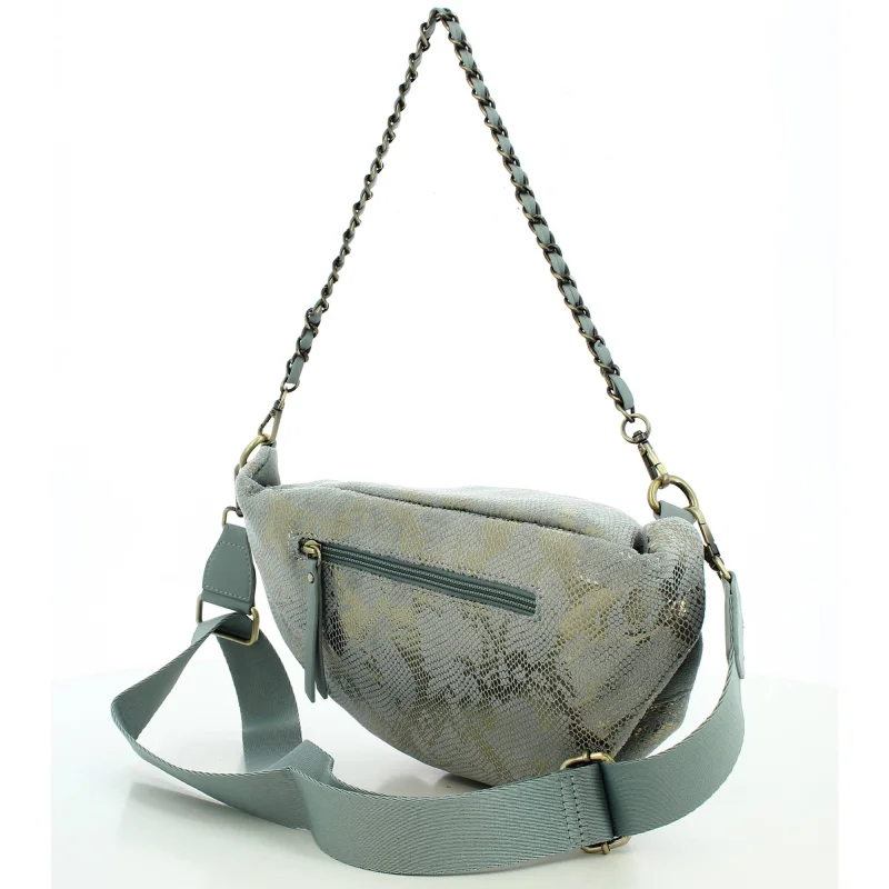 Sac banane Mia & Joy effet python Braddie Serpent MJ1852 GRIS, couleur Gris, vue de dos Sac banane Mia & Joy effet python Braddie Serpent MJ1852 GRIS, couleur Gris, vue de dos