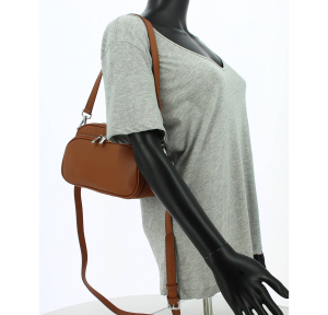 Sac porté épaule Francinel en cuir Félicité 22912 CAM, couleur Camel, porté