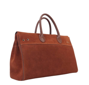 Grand sac à main Mac Douglas cuir grainé S Pyla Romy PYLAROVS E83, couleur Caramel, vue de profil