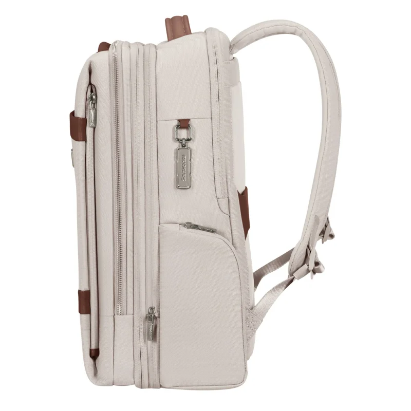 Sac à dos 15.6" Samsonite Image Biz 155347 1451 couleur Ivoire, vue de côté Sac à dos 15.6" Samsonite Image Biz 155347 1451 couleur Ivoire, vue de côté