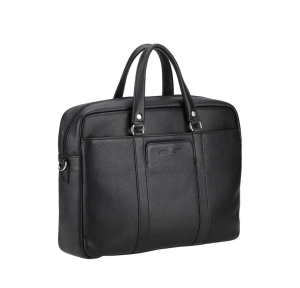 Porte documents Arthur & Aston en cuir grainé M Ange 2528-02-A, couleur Noir, vue de profil