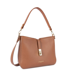 Sac porté épaule Lancaster effet grainé L Milano Horizon 547-81-GOLD, vue de profil