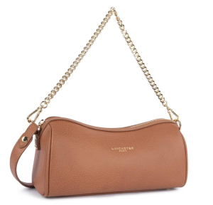 Sac bandoulière Lancaster effet grainé Milano Ana 547-109-GOLD, vue de profil
