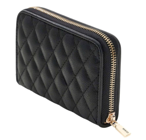 Portefeuille Guess effet matelassé Atabey SLG SWQG989414 BLA, couleur Noir, vue de profil