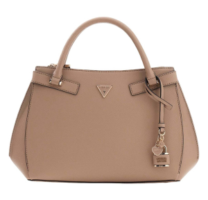 Sac à main Guess effet grainé Serenova HWZG809106 PLC, couleur Moka pâle, vue de face