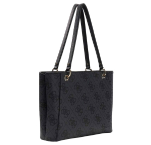 Sac porté épaule Guess imprimé logo Noelle II HWSO967225 CLO, couleur Logo coal, vue de profil