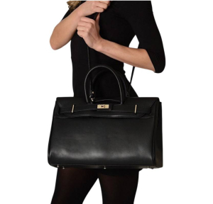 Grand sac à main Mac Douglas Pyla Meryl S similicuir lisse PYLA-MERY_S_CS01 Noir, porté